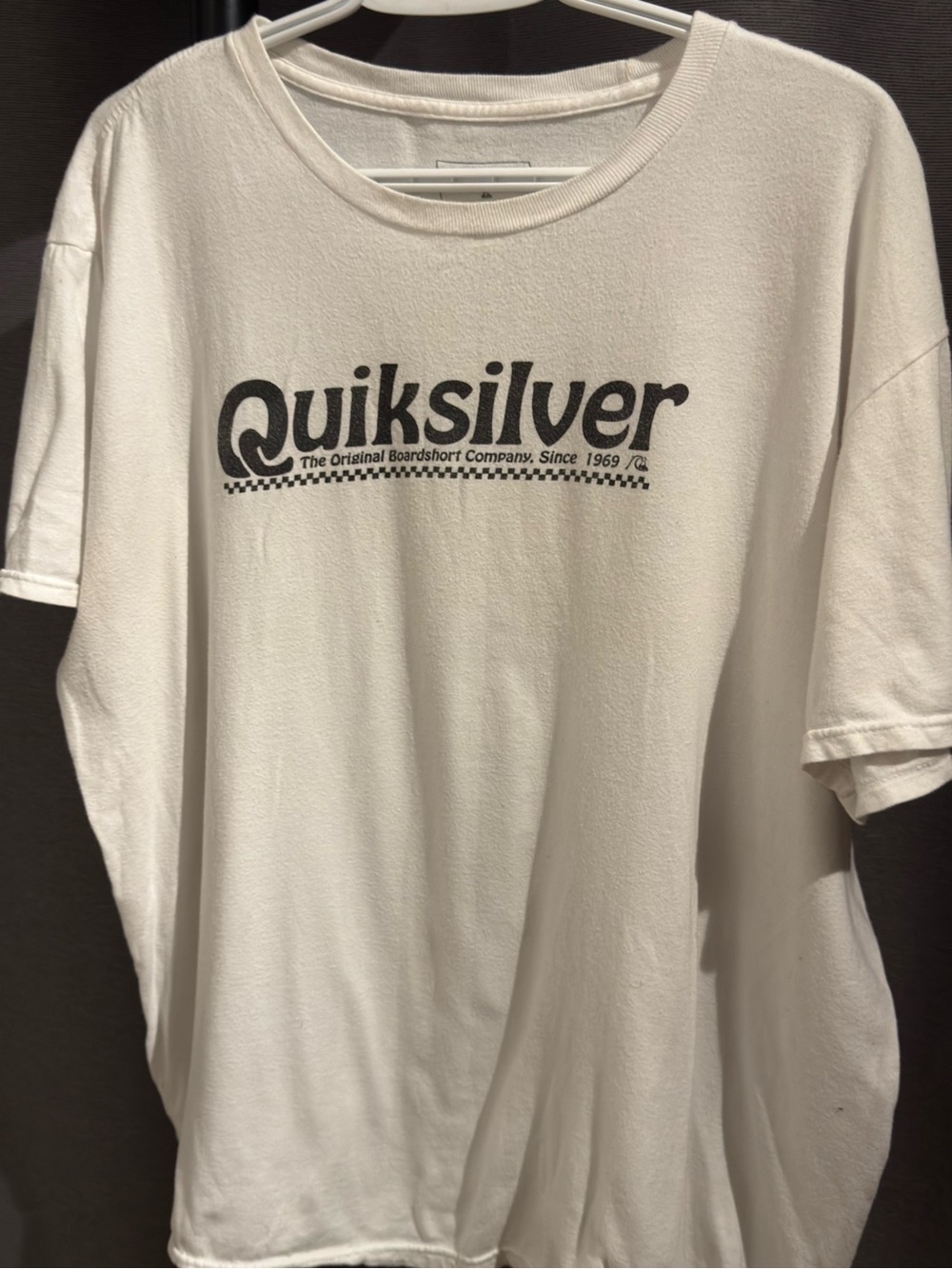 Quiksilver White Short-Sleeve Logo Tee